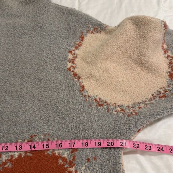 World Market Mock Neck Sweater Womens One Size Oversized Lagenlook Boho Artsy - Picture 8 of 8